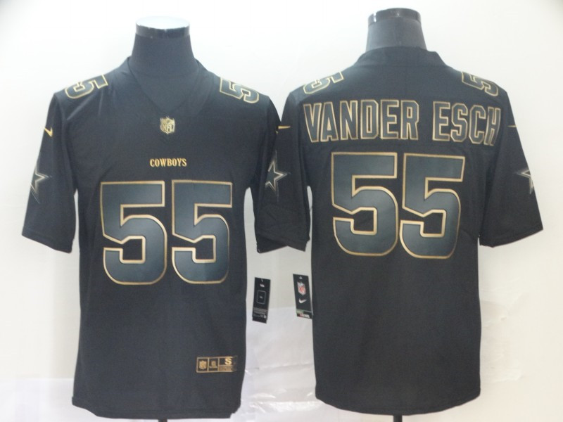 Nike Cowboys 55 Leighton Vander Esch Black Gold Vapor Untouchable Limited Jersey