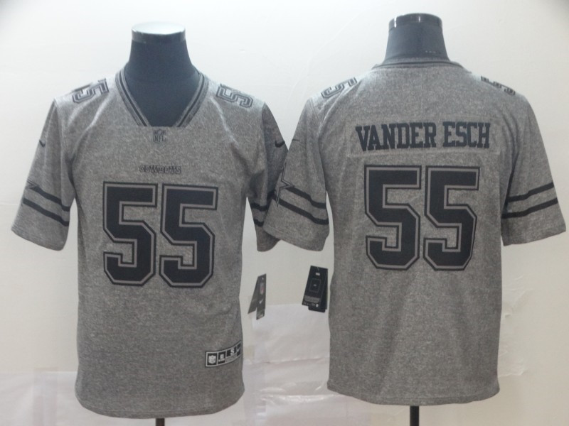 Nike Cowboys 55 Leighton Vander Esch Gray Gridiron Gray Vapor Untouchable Limited Jersey