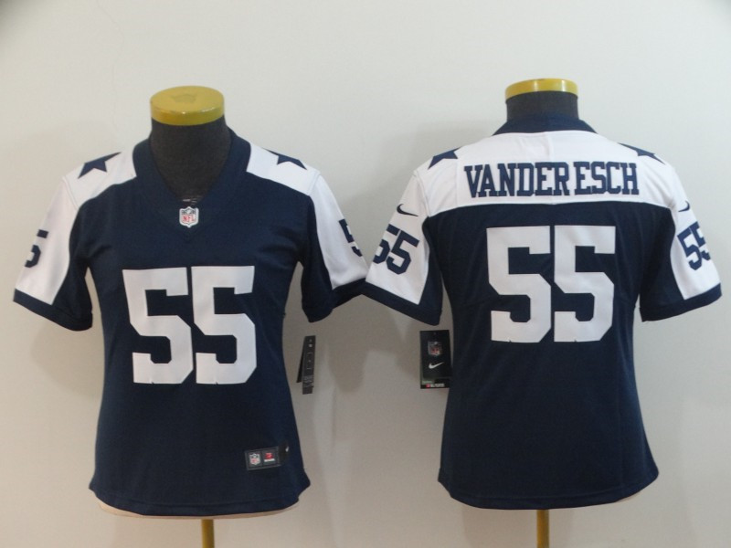  Cowboys 55 Leighton Vander Esch Navy Alternate Women Vapor Untouchable Limited Jersey