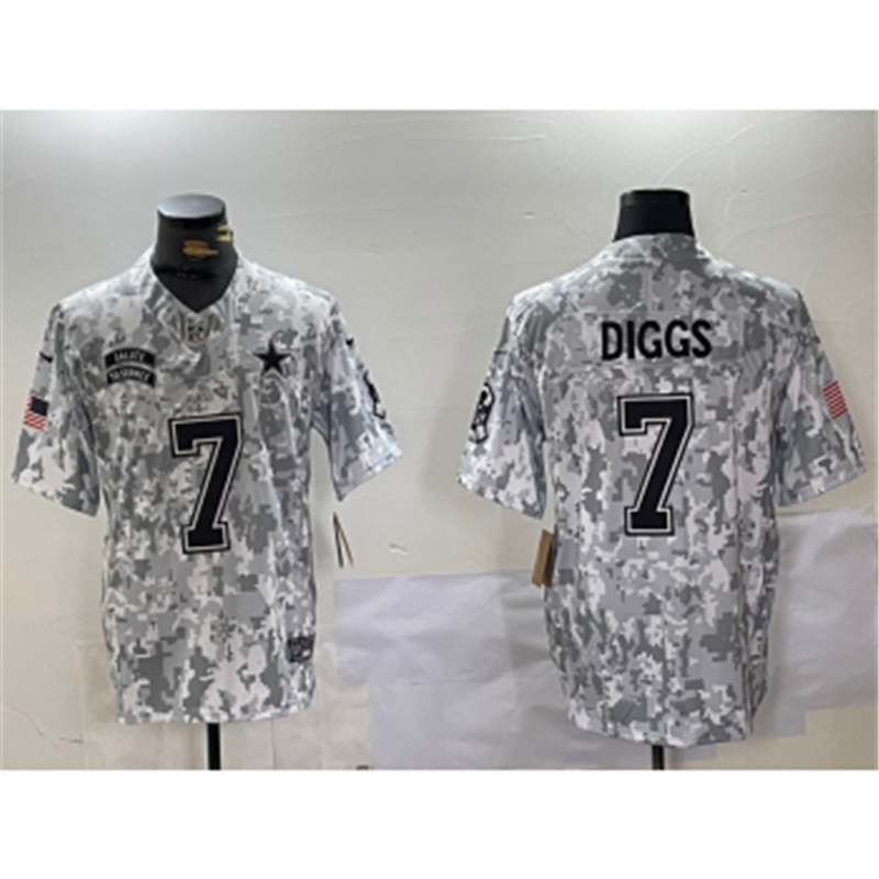 Nike Cowboys 7 Diggs Arctic Camo 2024 F.U.S.E. Salute to Service Limited Jersey