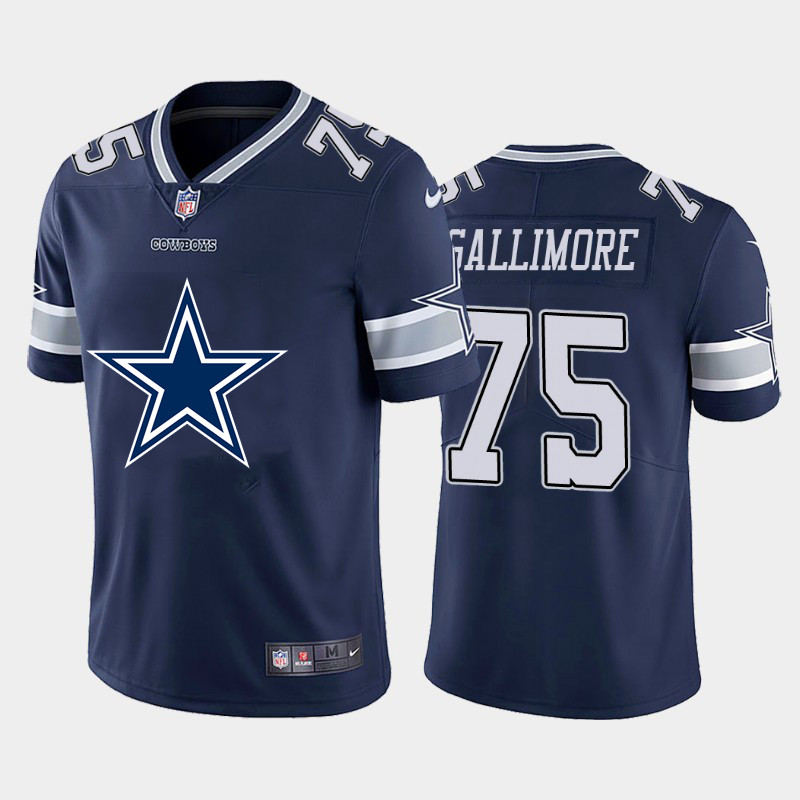 Nike Cowboys 75 Neville Gallimore Navy Team Big Logo Vapor Untouchable Limited Jersey