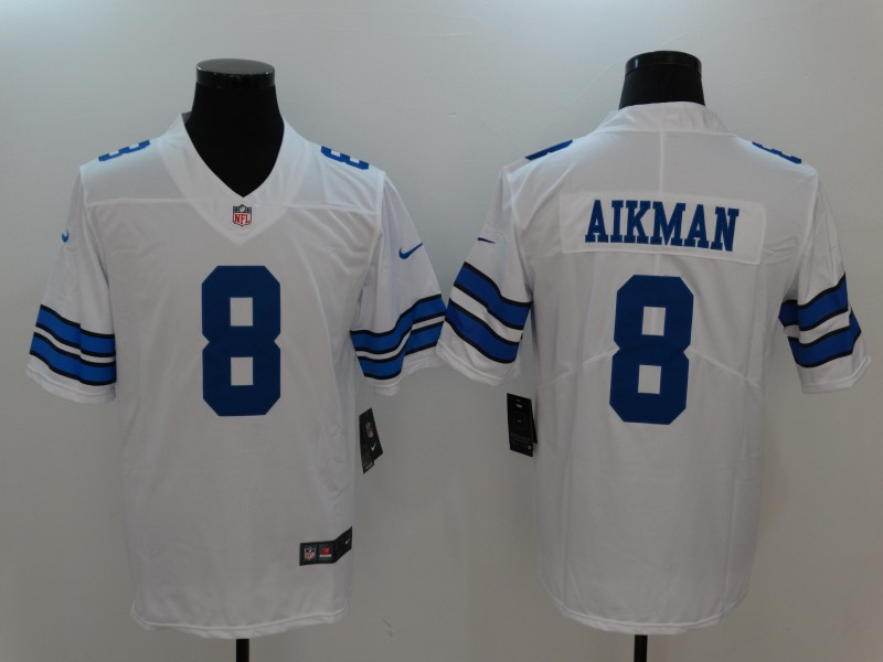  Cowboys 8 Troy Aikman White Vapor Untouchable Player Limited Jersey