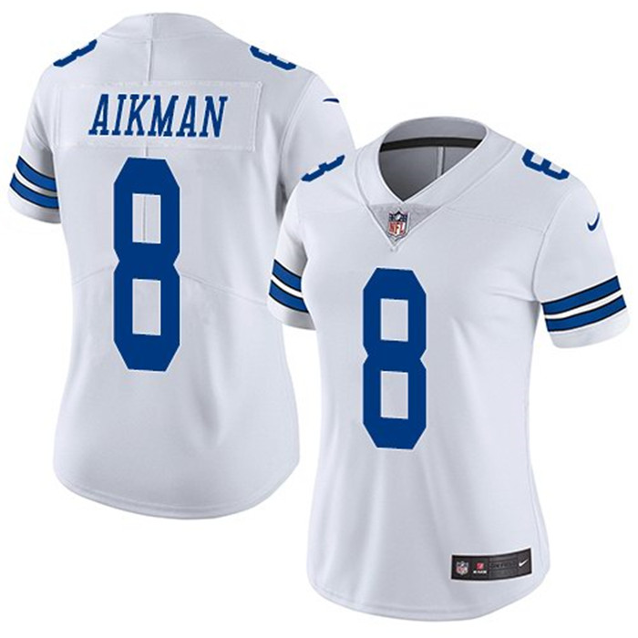  Cowboys 8 Troy Aikman White Women Vapor Untouchable Limited Jersey