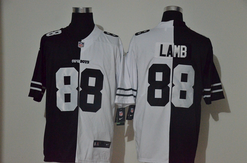 Nike Cowboys 88 Ceedee Lamb Black And White Split Vapor Untouchable Limited Jersey