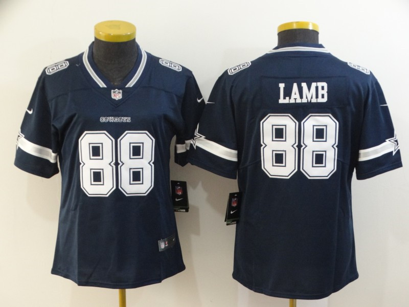 Nike Cowboys 88 Ceedee Lamb Navy Women 2020 NFL Draft First Round Pick Vapor Untouchable Limited Jersey