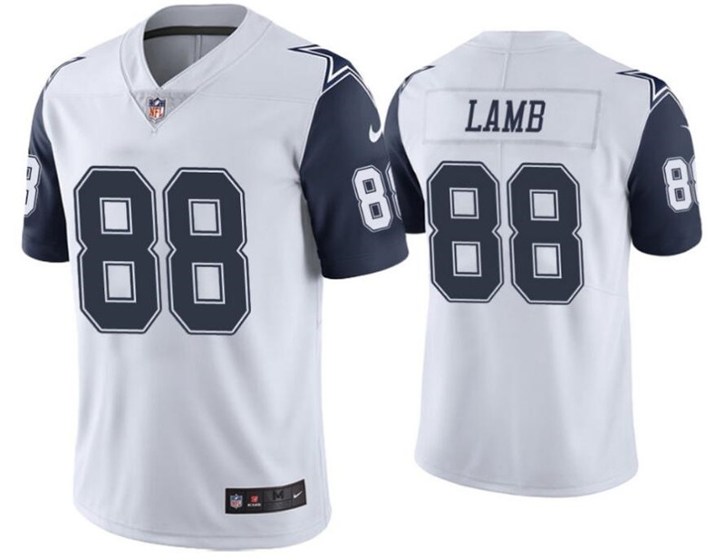 Nike Cowboys 88 Ceedee Lamb White Color Rush Limited Jersey