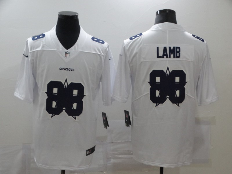 Nike Cowboys 88 Ceedee Lamb White Shadow Logo Limited Jersey