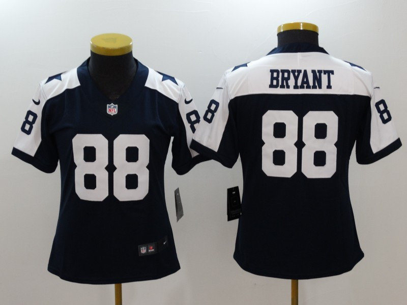  Cowboys 88 Dez Bryant Navy Throwback Women Vapor Untouchable Player Limited Jersey