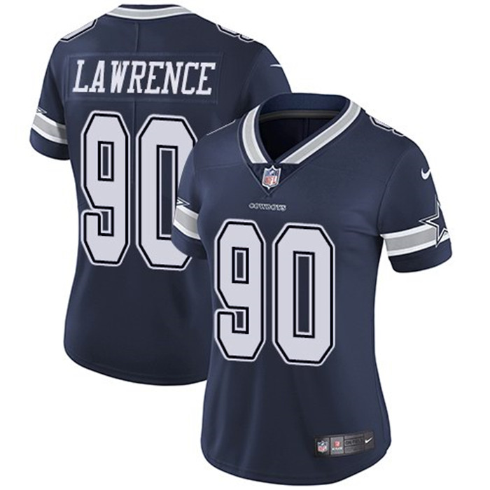  Cowboys 90 Demarcus Lawrence Navy Women Vapor Untouchable Limited Jersey