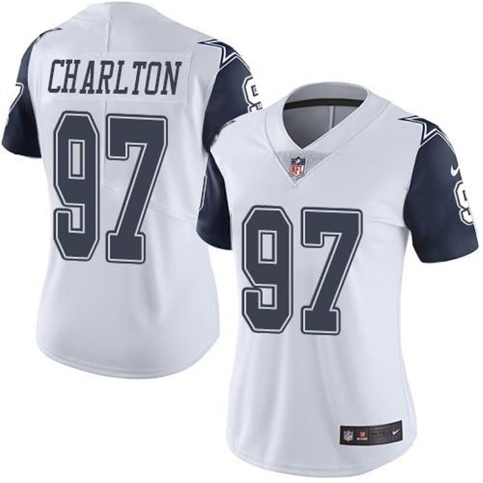  Cowboys 97 Taco Charlton White Women Color Rush Limited Jersey