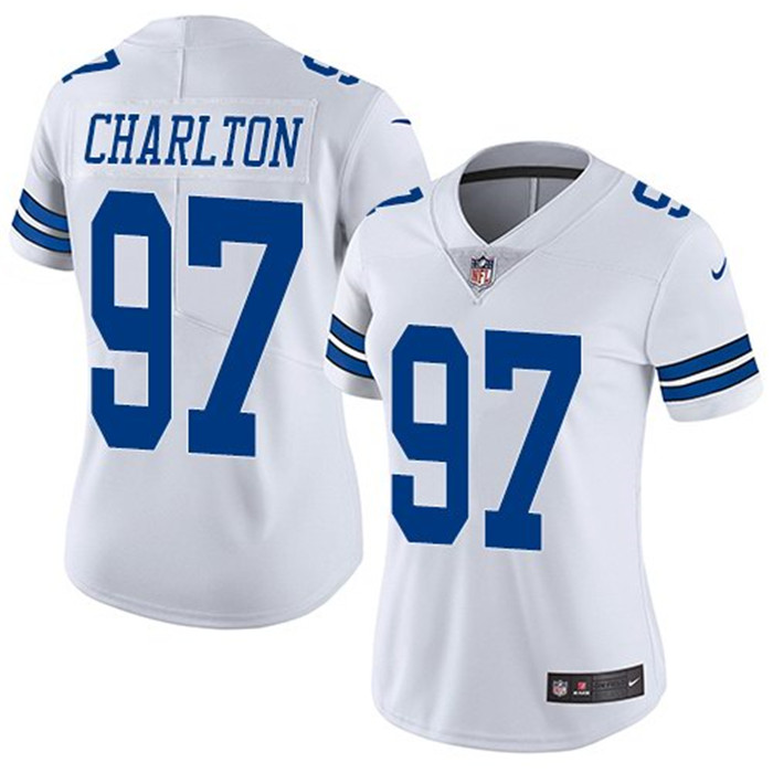  Cowboys 97 Taco Charlton White Women Vapor Untouchable Limited Jersey