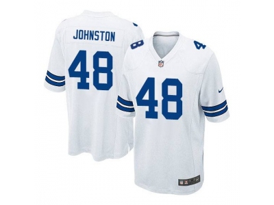  Dallas Cowboys 48 Daryl Johnston White Game Road Jersey