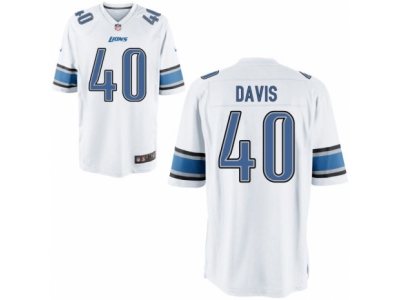  Detroit Lions 40 Jarrad Davis Game White NFL Jersey