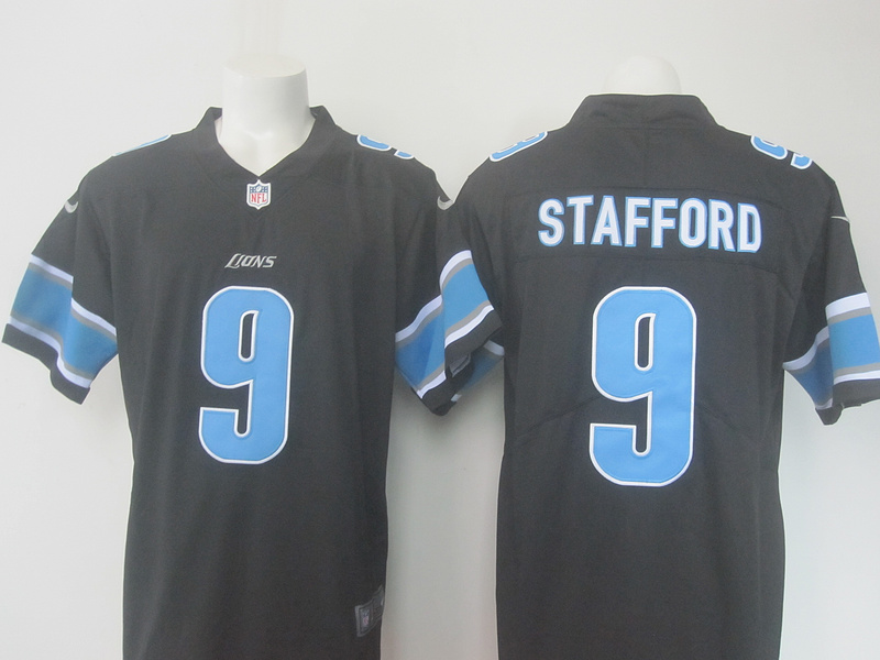  Detroit Lions 9 Matthew Stafford Limited Black Rush NFL Jersey