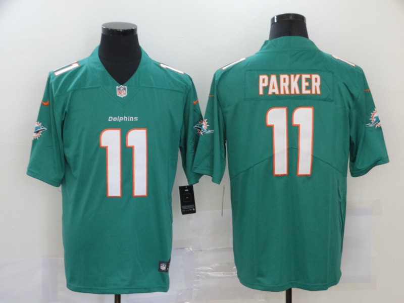 Nike Dolphins 11 DeVante Parker Aque Vapor Untouchable Limited Jersey