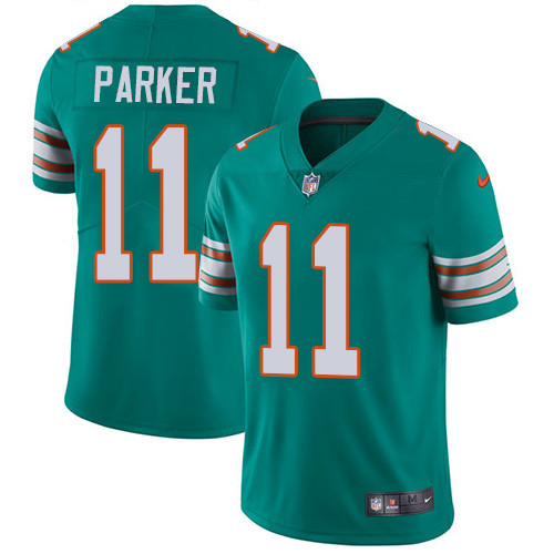  Dolphins 11 Devante Parker Auqa Throwback Vapor Untouchable Player Limited Jersey