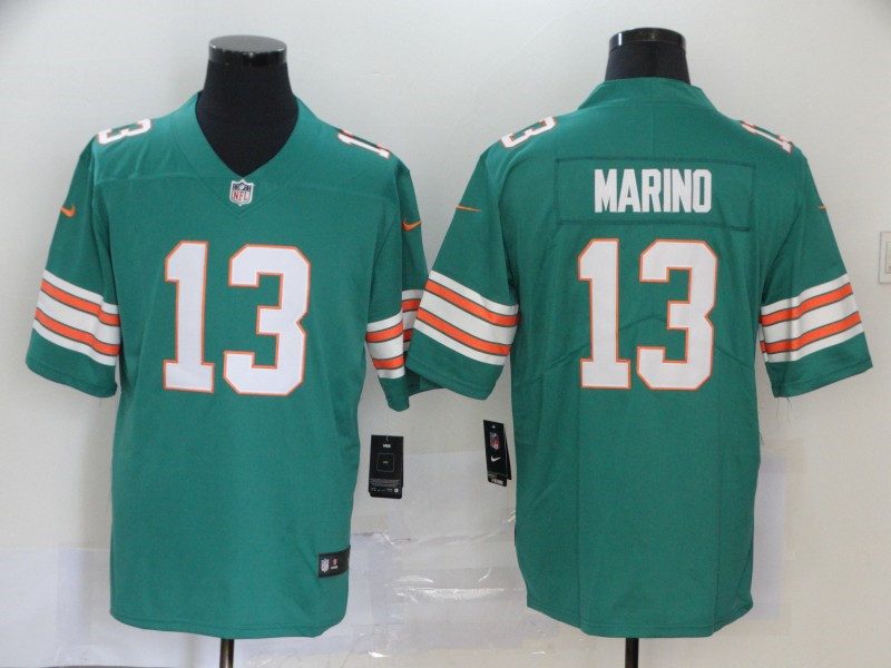 Nike Dolphins 13 Dan Marino Aqua Throwback Vapor Untouchable Limited Jersey