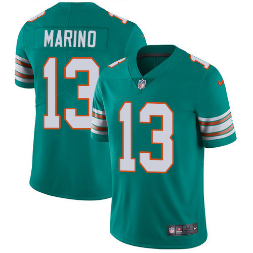  Dolphins 13 Dan Marino Aqua Throwback Vapor Untouchable Player Limited Jersey