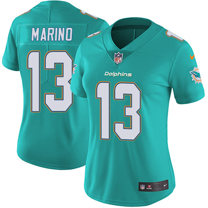  Dolphins 13 Dan Marino Aqua Women Vapor Untouchable Limited Jersey