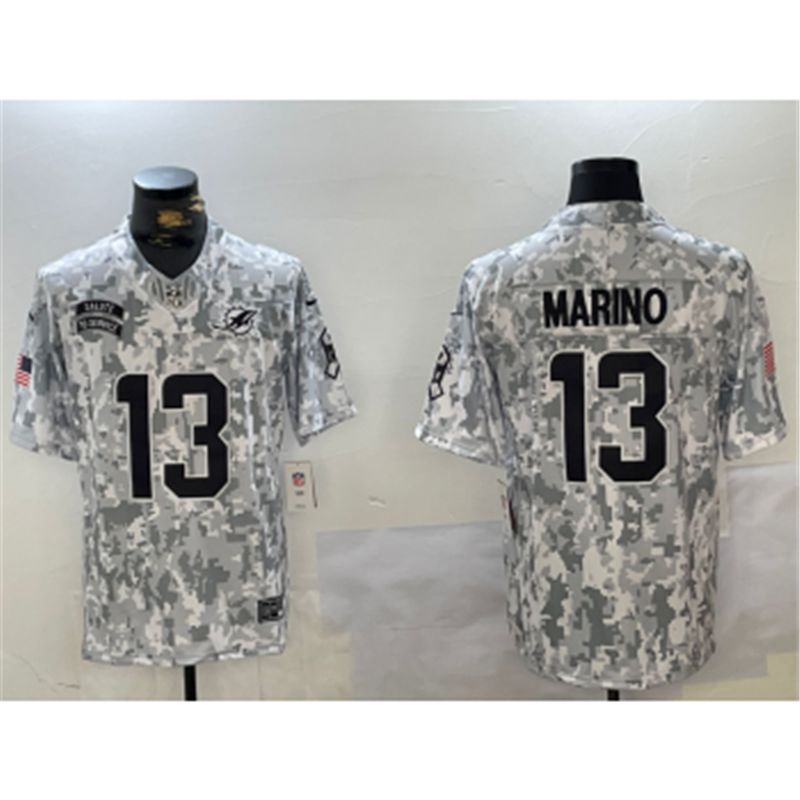 Nike Dolphins 13 Dan Marino Arctic Camo 2024 F.U.S.E. Salute to Service Limited Jersey