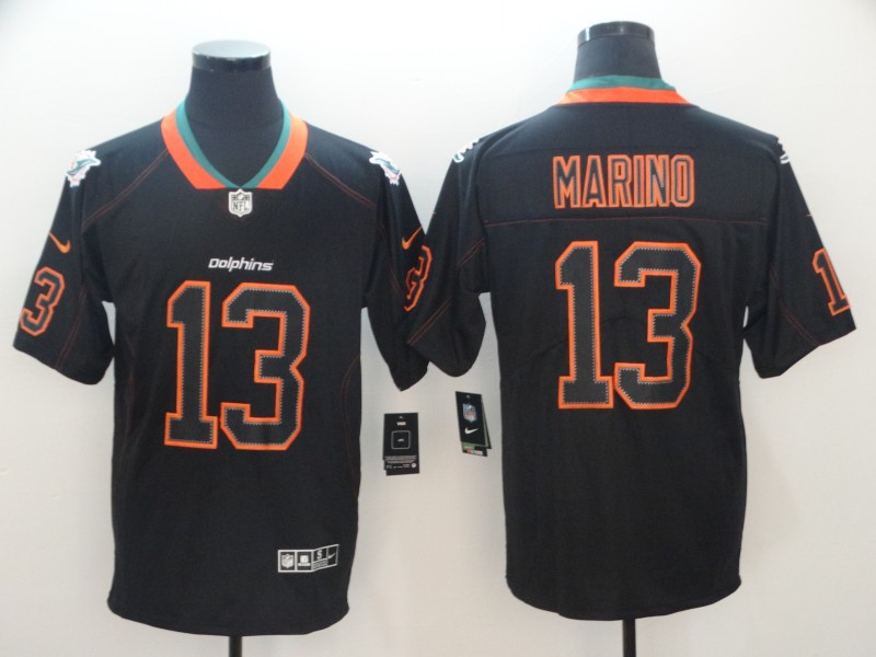  Dolphins 13 Dan Marino Black Shadow Legend Limited Jersey