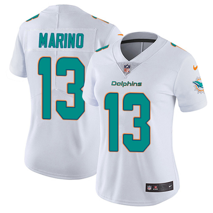  Dolphins 13 Dan Marino White Women Vapor Untouchable Limited Jersey