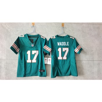 Nike Dolphins 17 Jaylen Waddle Aqua F.U.S.E. Vapor Limited Youth Jersey