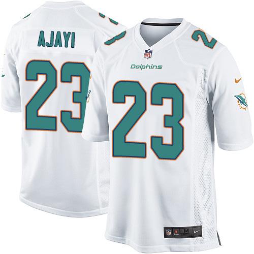  Dolphins 23 Jay Ajayi White Youth Stitched NFL Elite Jersey