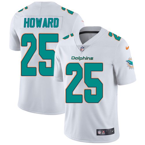  Dolphins 25 Xavien Howard White Vapor Untouchable Limited Jersey