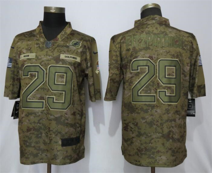 Nike Dolphins 29 Minkah Fitzpatrick Camo Salute To Service Limited Jersey