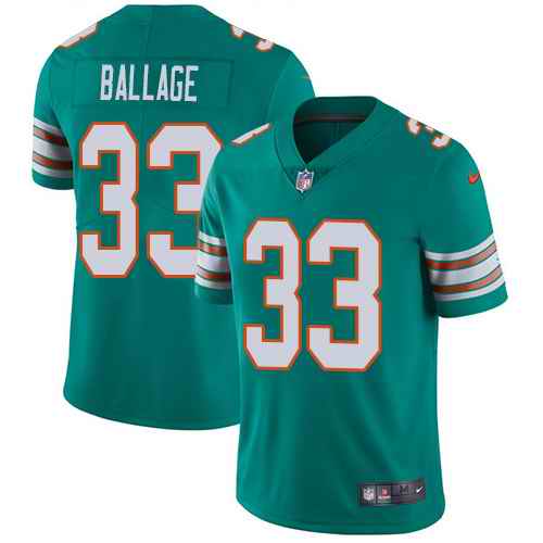  Dolphins 33 Kalen Ballage Aqua Throwback Vapor Untouchable Limited Jersey