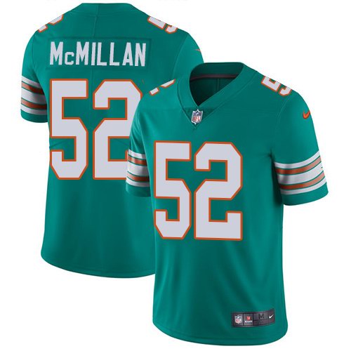  Dolphins 52 Raekwon McMillan Aqua Throwback Vapor Untouchable Limited Jersey