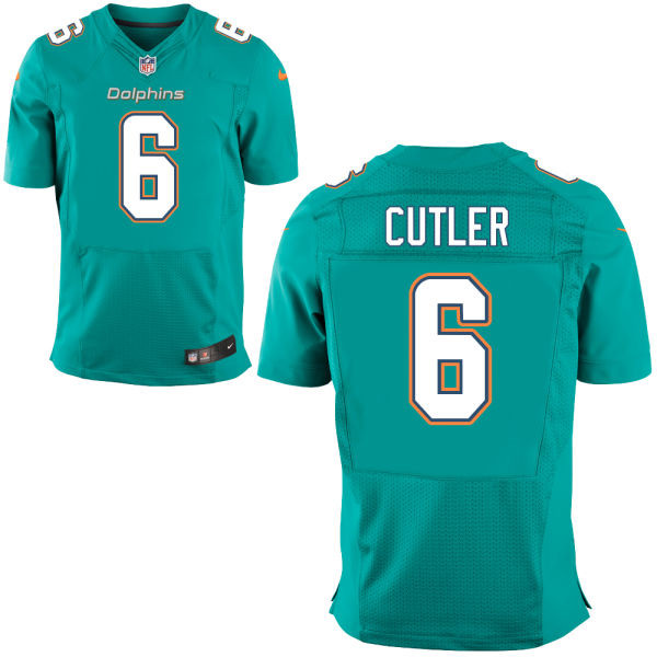  Dolphins 6 Jay Cutler Aqua Elite Jersey