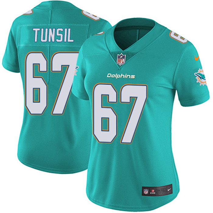  Dolphins 67 Laremy Tunsil Aqua Women Vapor Untouchable Limited Jersey