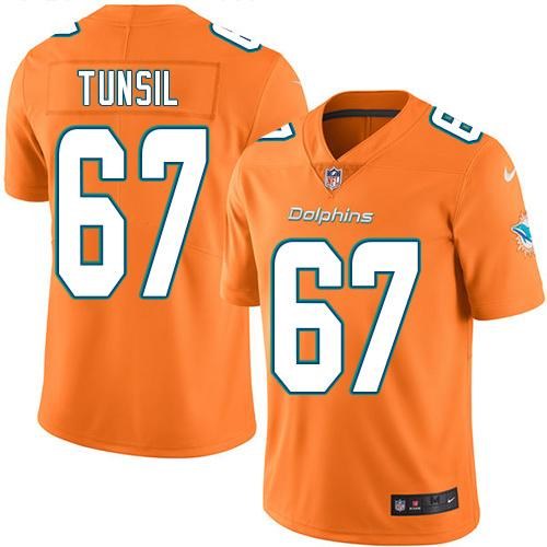  Dolphins 67 Laremy Tunsil Orange Vapor Untouchable Limited Jersey