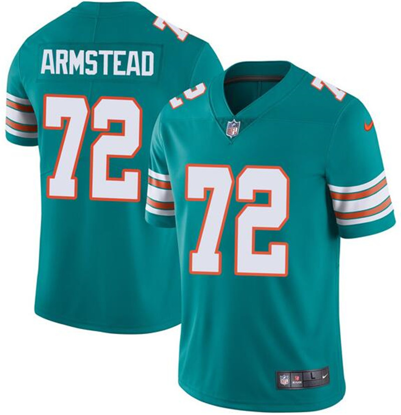 Nike Dolphins 72 Terron Armstead Aqua Throwback Vapor Limited Jersey