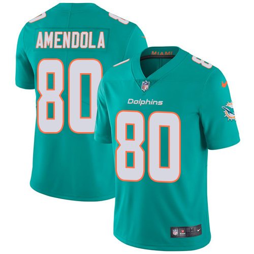  Dolphins 80 Danny Amendola Aqua Vapor Untouchable Limited Jersey