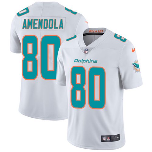  Dolphins 80 Danny Amendola White Vapor Untouchable Limited Jersey