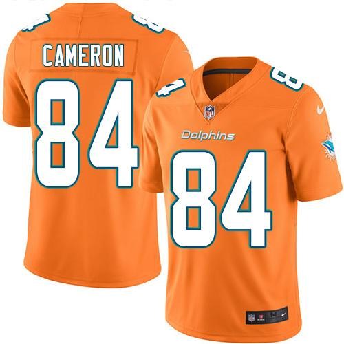  Dolphins 84 Jordan Cameron Orange Vapor Untouchable Limited Jersey