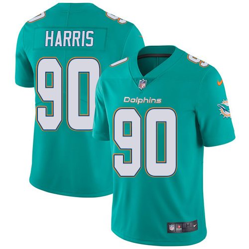  Dolphins 90 Charles Harris Aqua Vapor Untouchable Limited Jersey