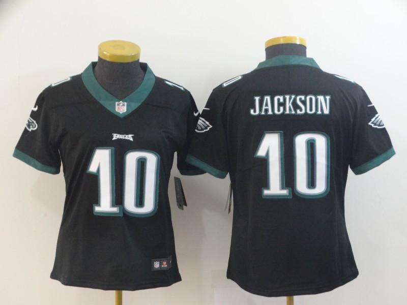 Nike Eagles 10 DeSean Jackson Black Women Vapor Untouchable Limited Jersey