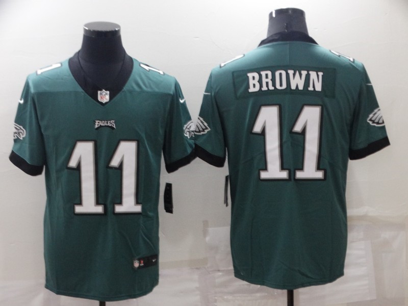 Nike Eagles 11 A. J. Brown Green 2022 NFL Draft Vapor Untouchable Limited Jersey