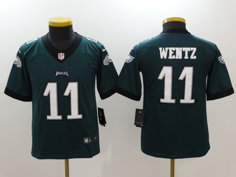  Eagles 11 Carson Wentz Black Vapor Untouchable Youth Limited Jersey