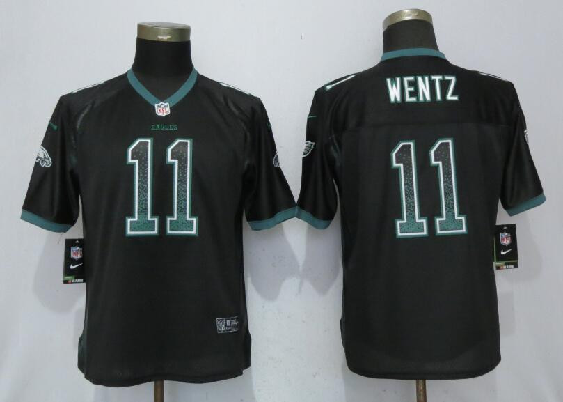  Eagles 11 Carson Wentz Black Women Drift Fashion Jersey