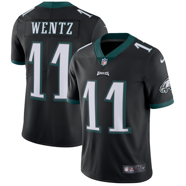  Eagles 11 Carson Wentz Black Youth Vapor Untouchable Player Limited Jersey