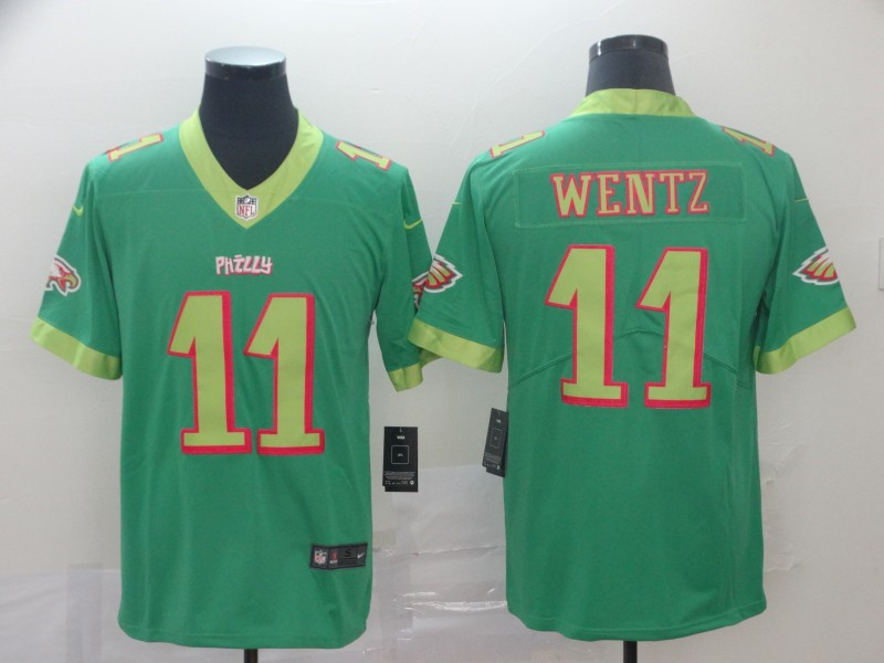 Nike Eagles 11 Carson Wentz Green City Edition Vapor Untouchable Limited Jersey