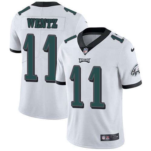  Eagles 11 Carson Wentz White Vapor Untouchable Player Limited Jersey