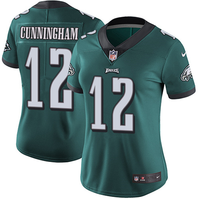  Eagles 12 Randall Cunningham Green Women Vapor Untouchable Limited Jersey