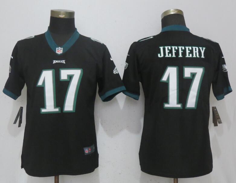  Eagles 17 Alshon Jeffery Black Women Vapor Untouchable Player Limited Jersey