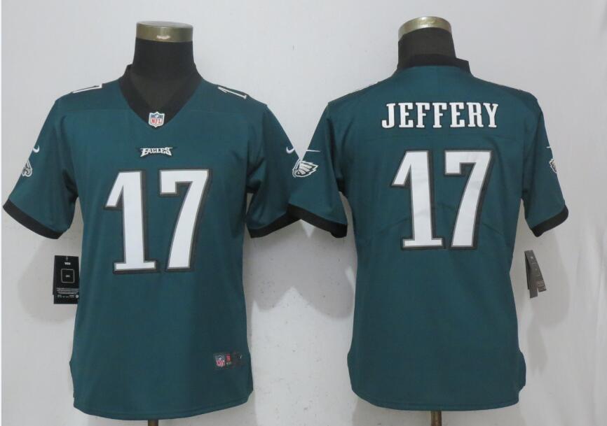  Eagles 17 Alshon Jeffery Green Women Vapor Untouchable Player Limited Jersey